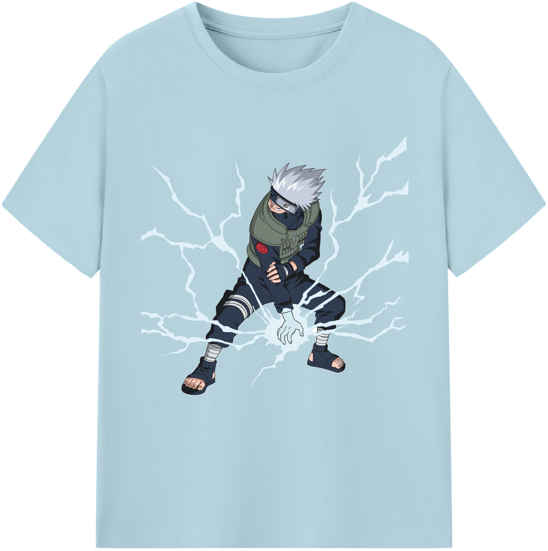 NARUTO -ナルト- はたけ カカシ Hatake Kakashi 綿100％半袖Tシャツ（フロントプリント）